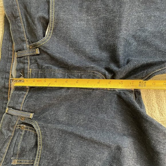 Levis 501 Men's Blue Jeans - Button Fly Straight Leg Denim - 34 X 36 Dark Wash - Picture 8 of 16